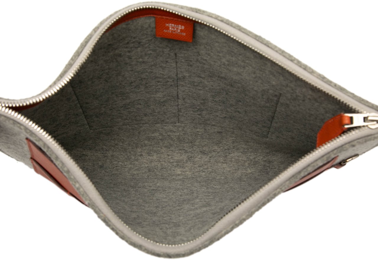 Hermès Epsom and Felt Toodoo 37 Oranje