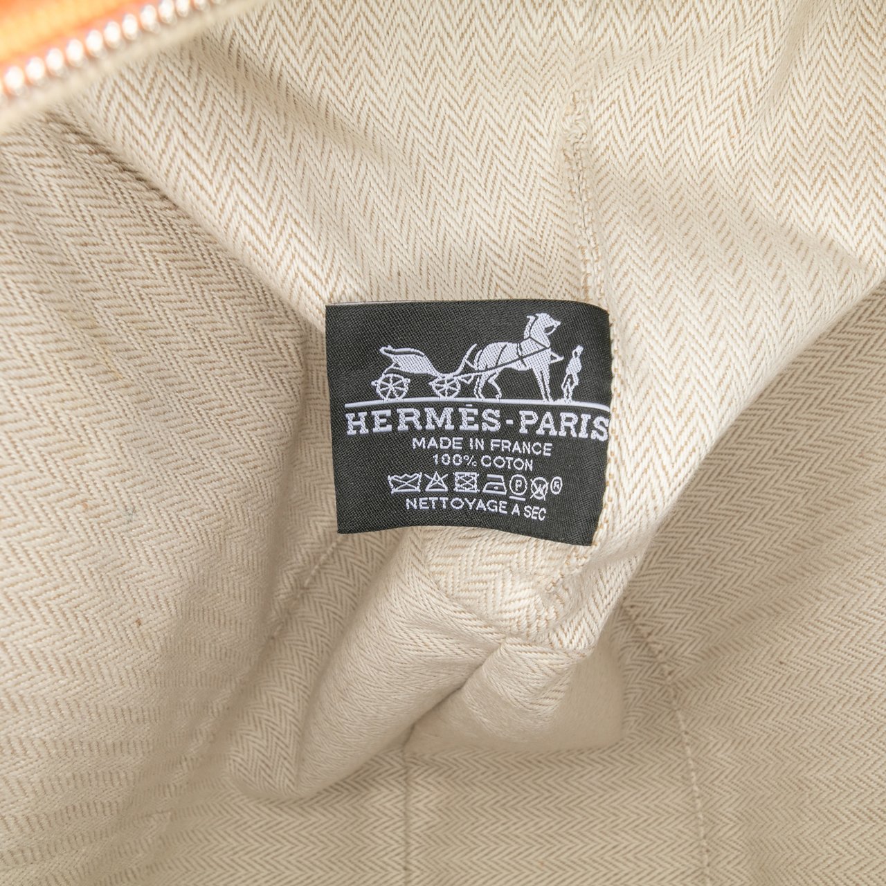 Hermès Large Canvas Bride A Brac Case Oranje