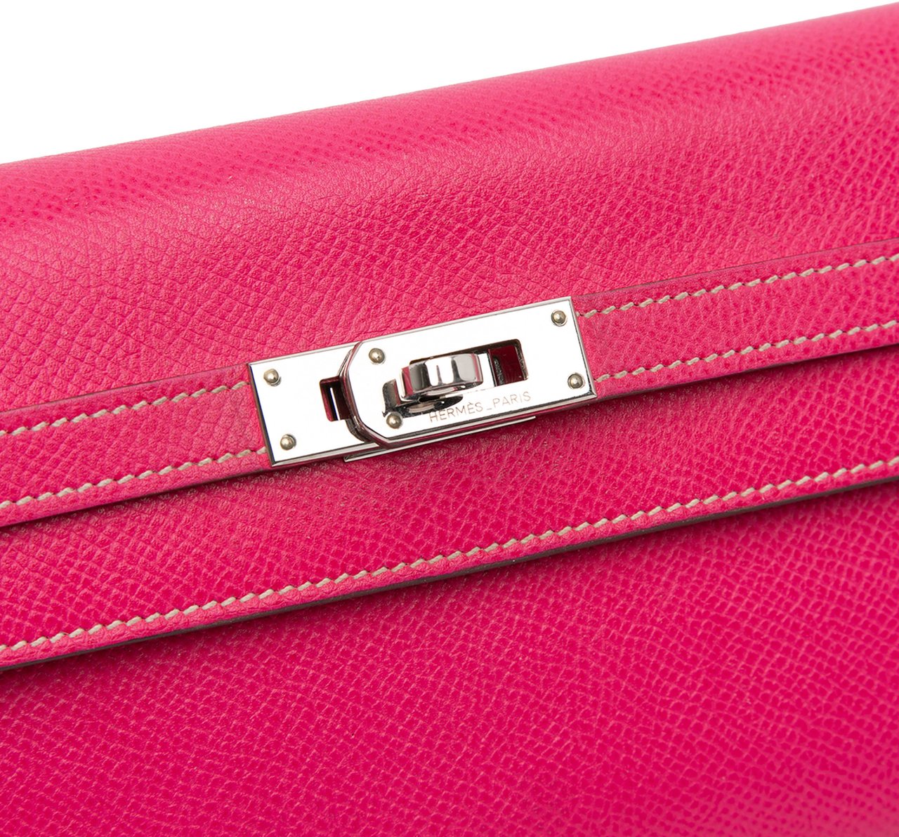 Hermès Epsom Kelly Longue Wallet Roze