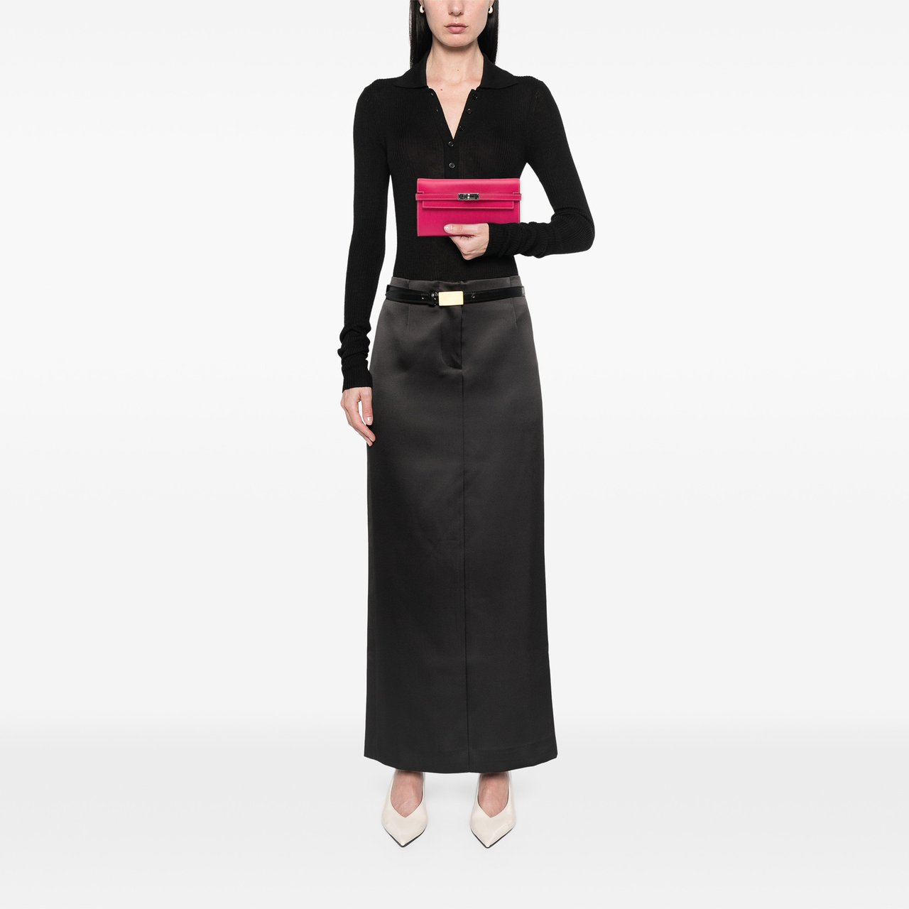 Hermès Epsom Kelly Longue Wallet Roze