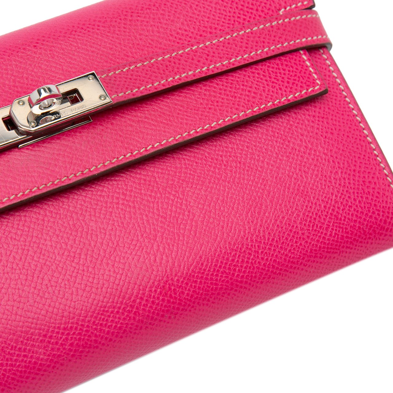 Hermès Epsom Kelly Longue Wallet Roze