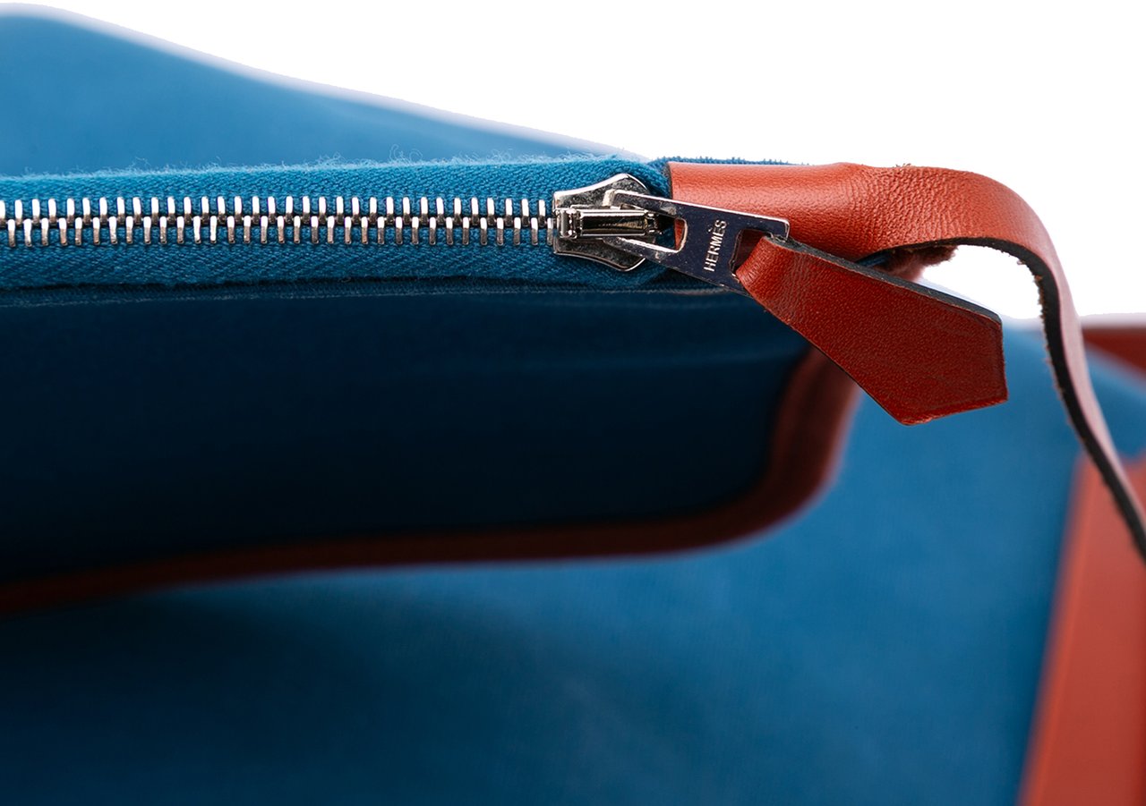 Hermès Toile Herbag Zip 31 Blauw