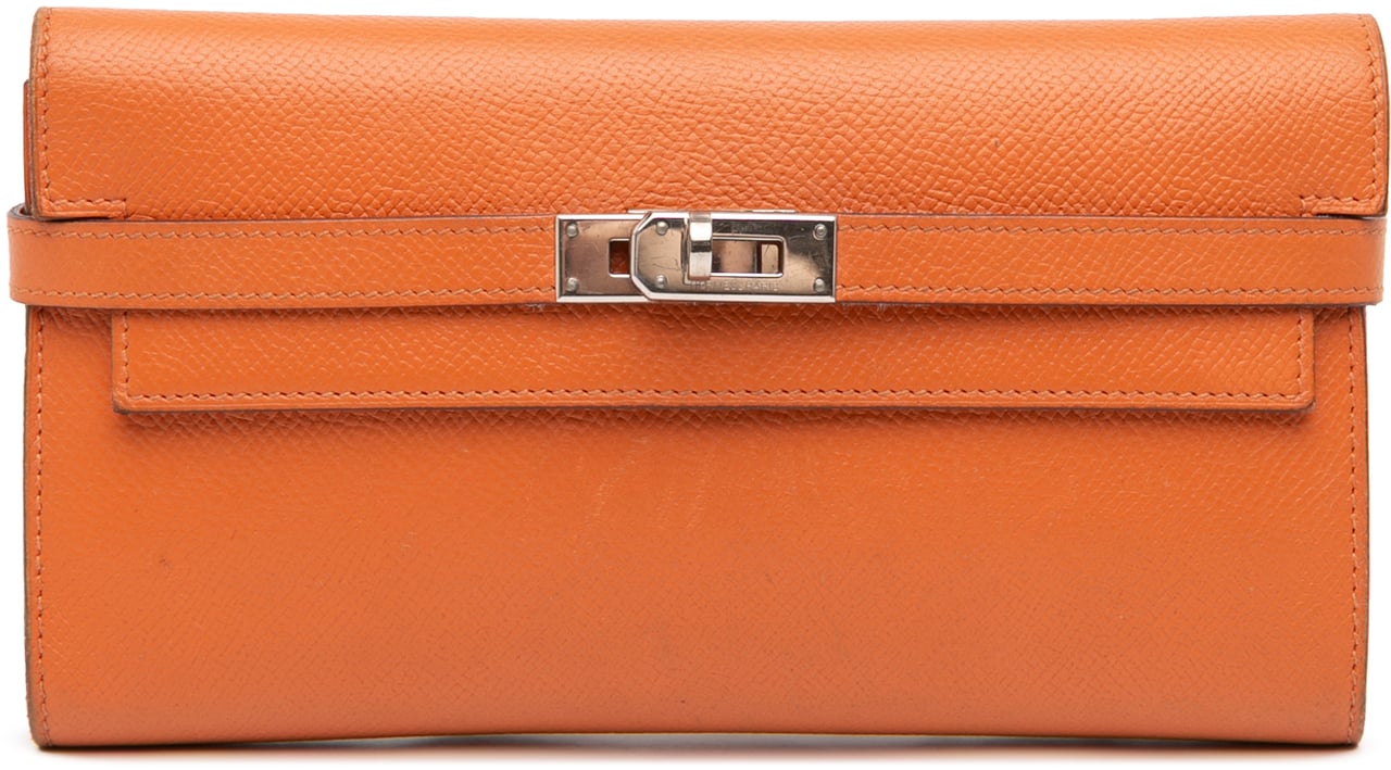Hermès Epsom Kelly Longue Wallet Oranje