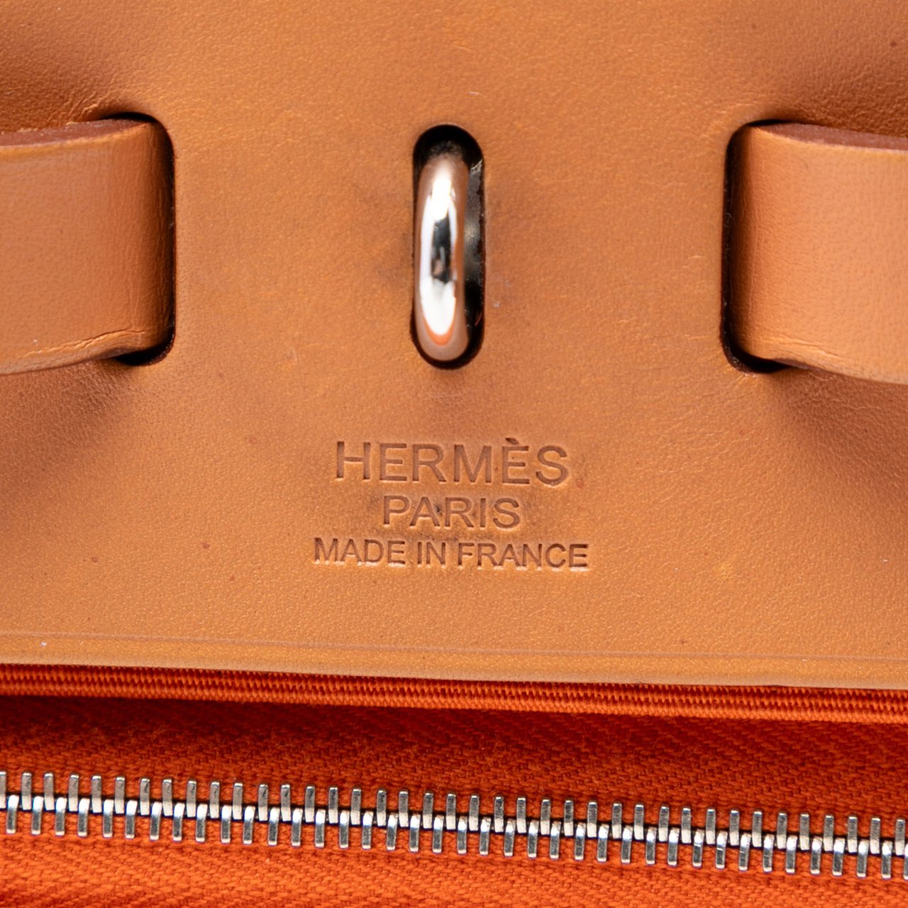 Hermès Toile Herbag Zip 31 Oranje