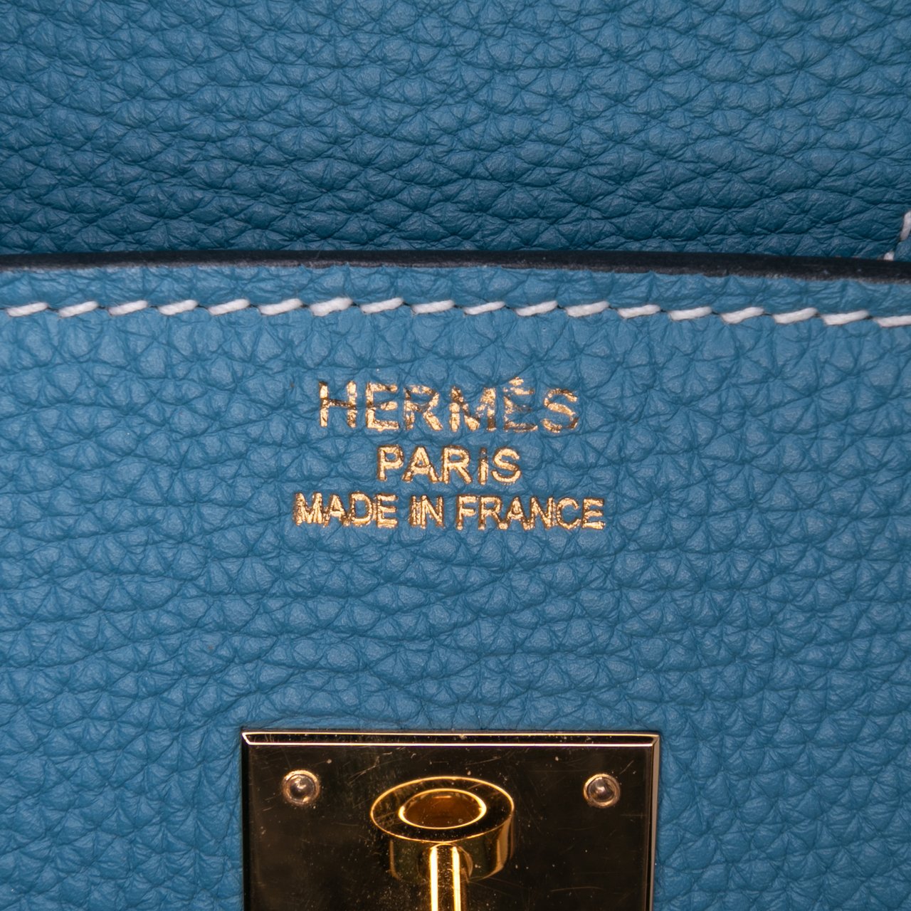 Hermès Togo Birkin Retourne 35 Blauw