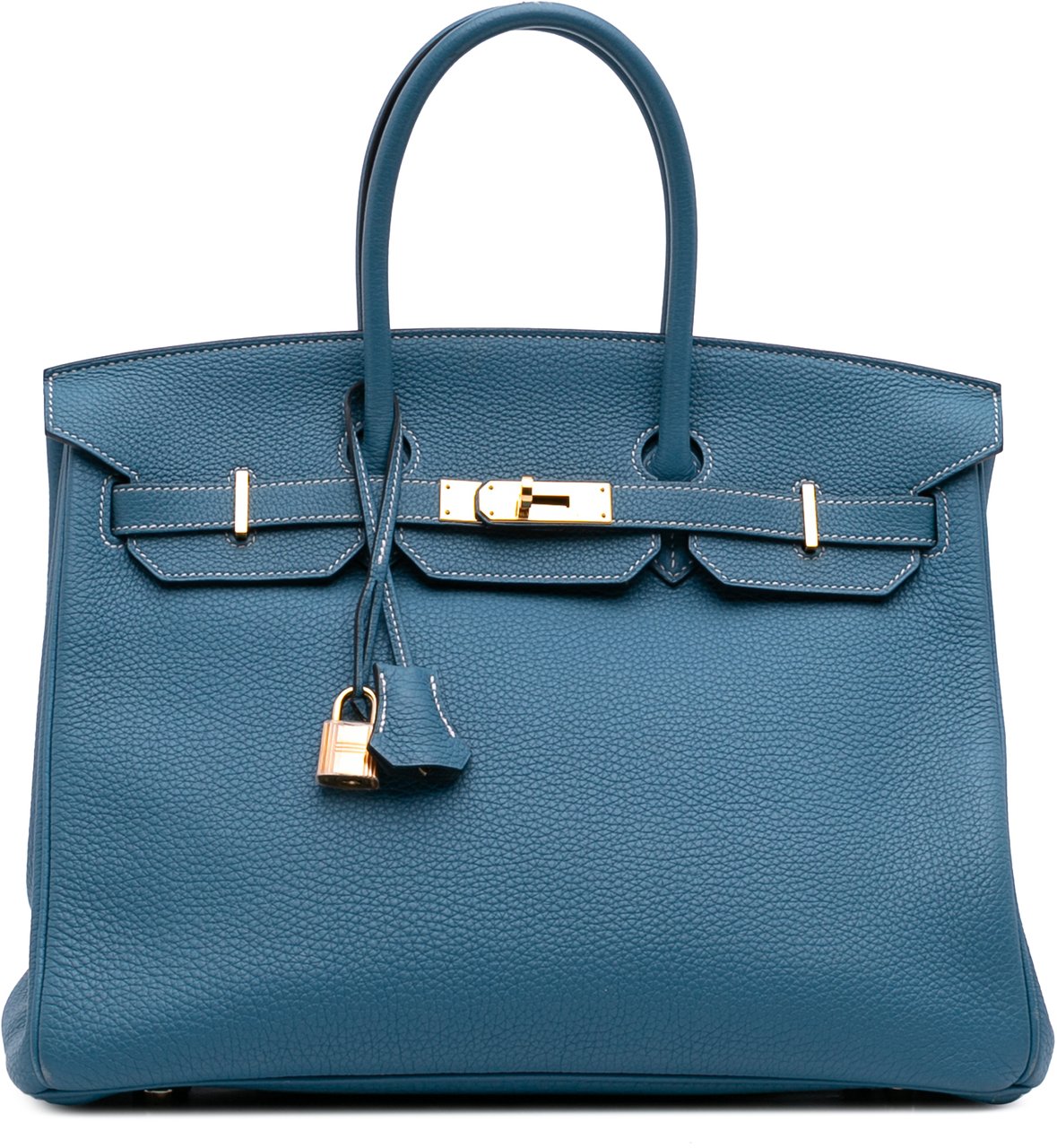 Hermès Togo Birkin Retourne 35 Blauw