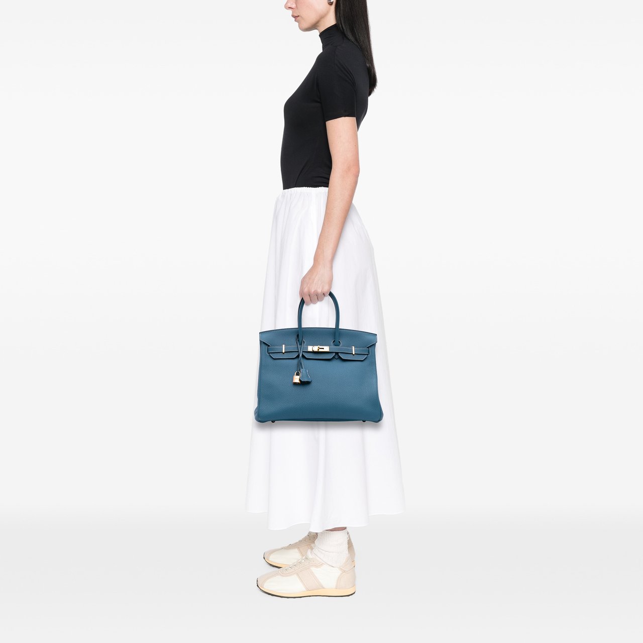 Hermès Togo Birkin Retourne 35 Blauw