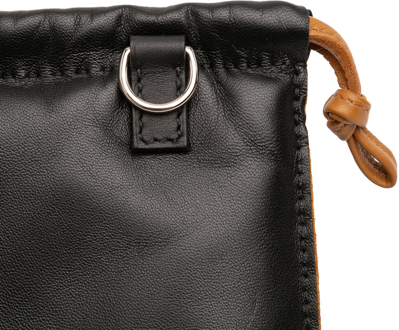 Hermès Milo Lambskin Pilo Pouch Zwart