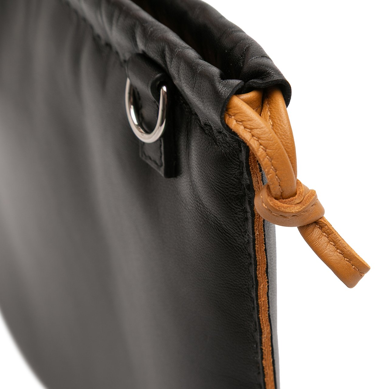 Hermès Milo Lambskin Pilo Pouch Zwart