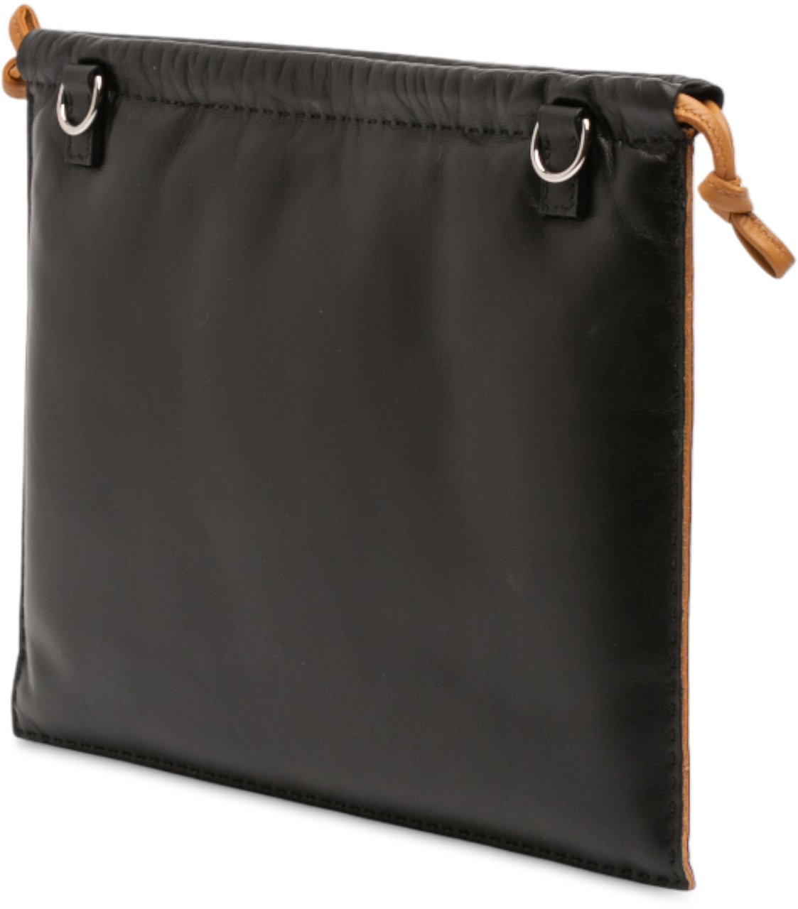 Hermès Milo Lambskin Pilo Pouch Zwart