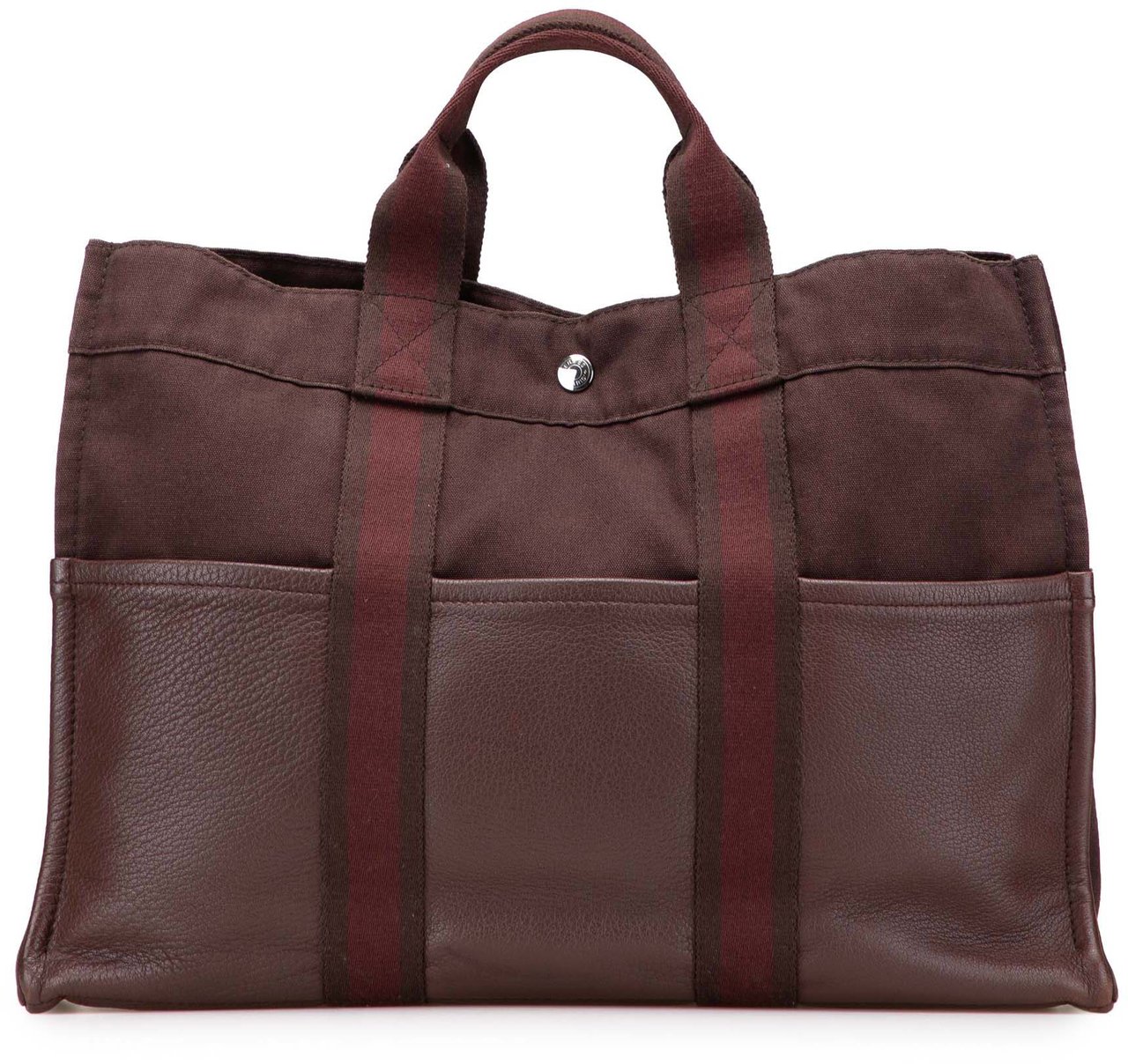 Hermès Canvas and Leather Fourre Tout MM Bruin