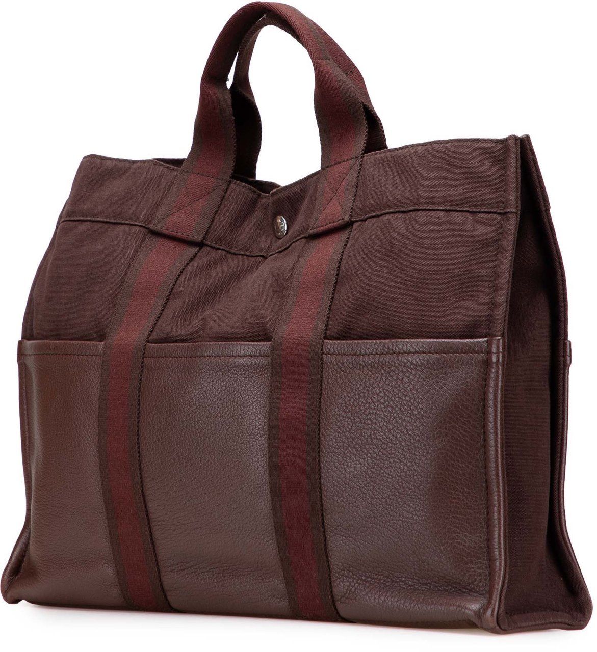 Hermès Canvas and Leather Fourre Tout MM Bruin