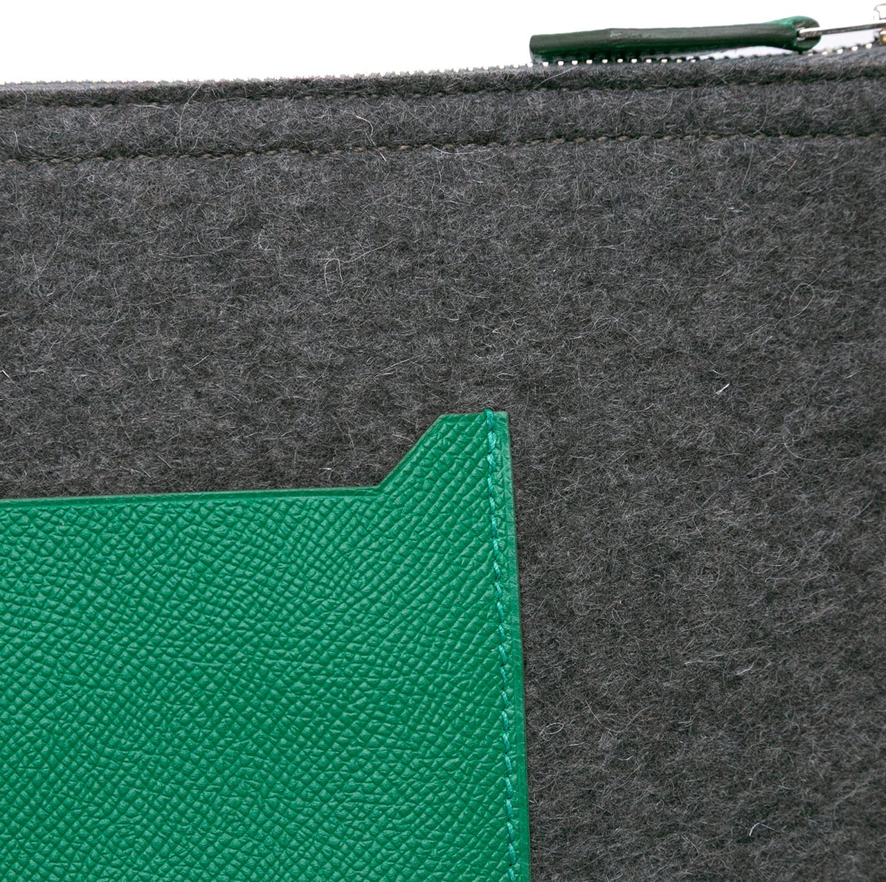 Hermès Epsom and Felt Toodoo 37 Groen