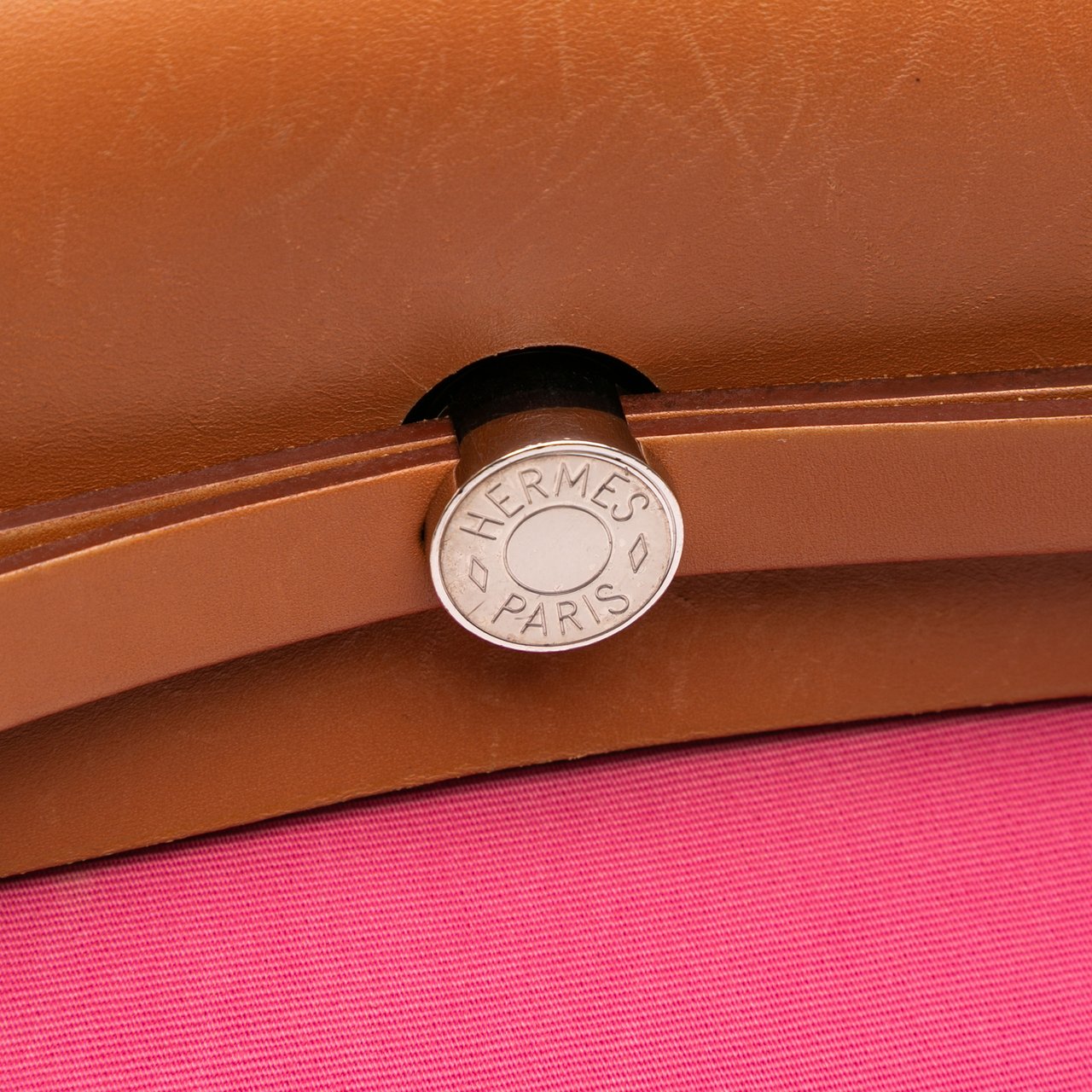 Hermès Toile Herbag Zip 39 Roze
