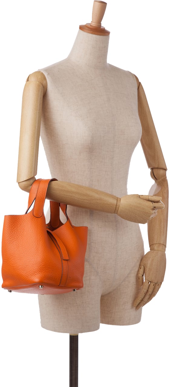 Hermès Clemence Picotin Lock 18 Oranje
