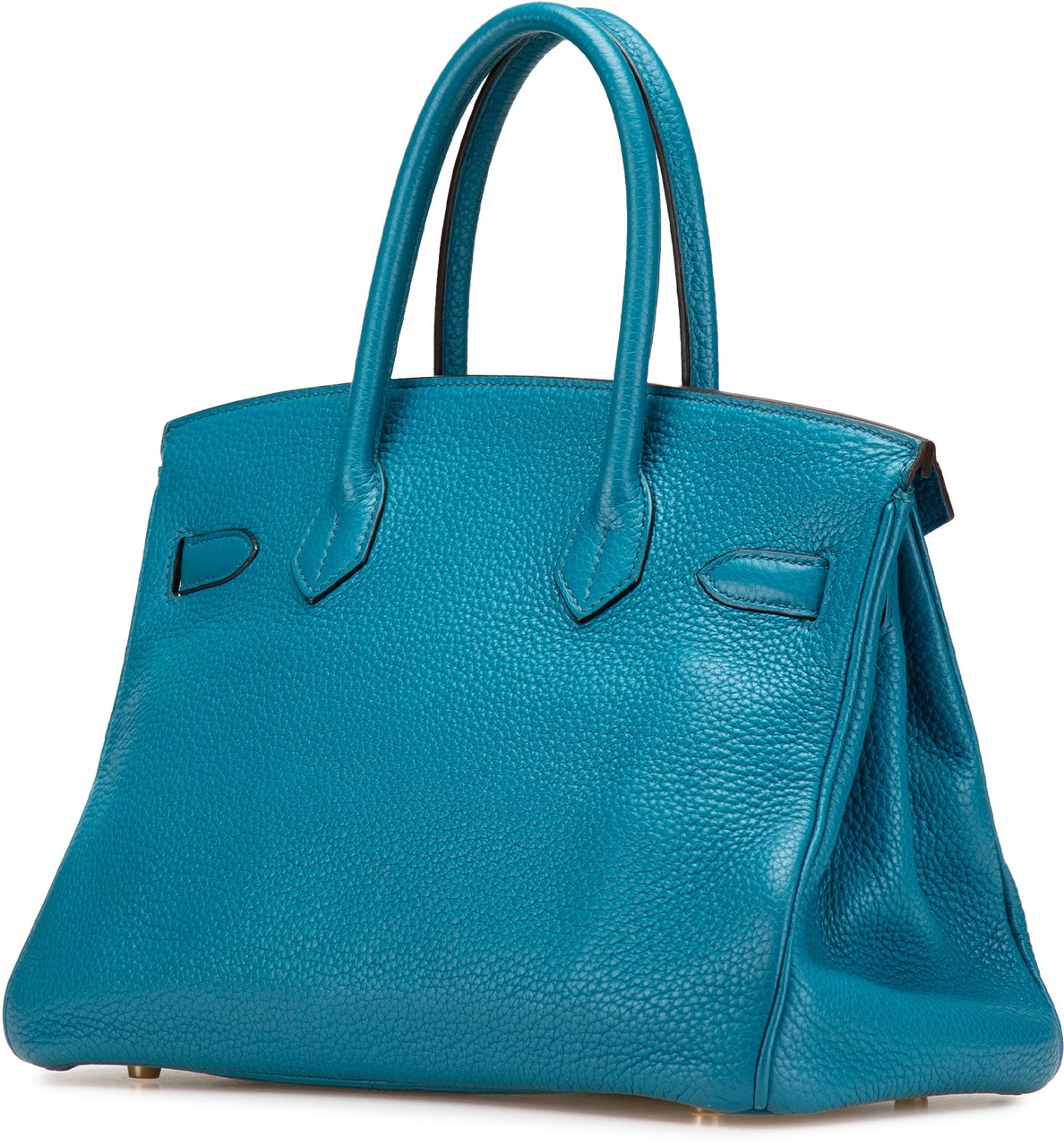 Hermès Clemence Birkin Retourne 30 Blauw