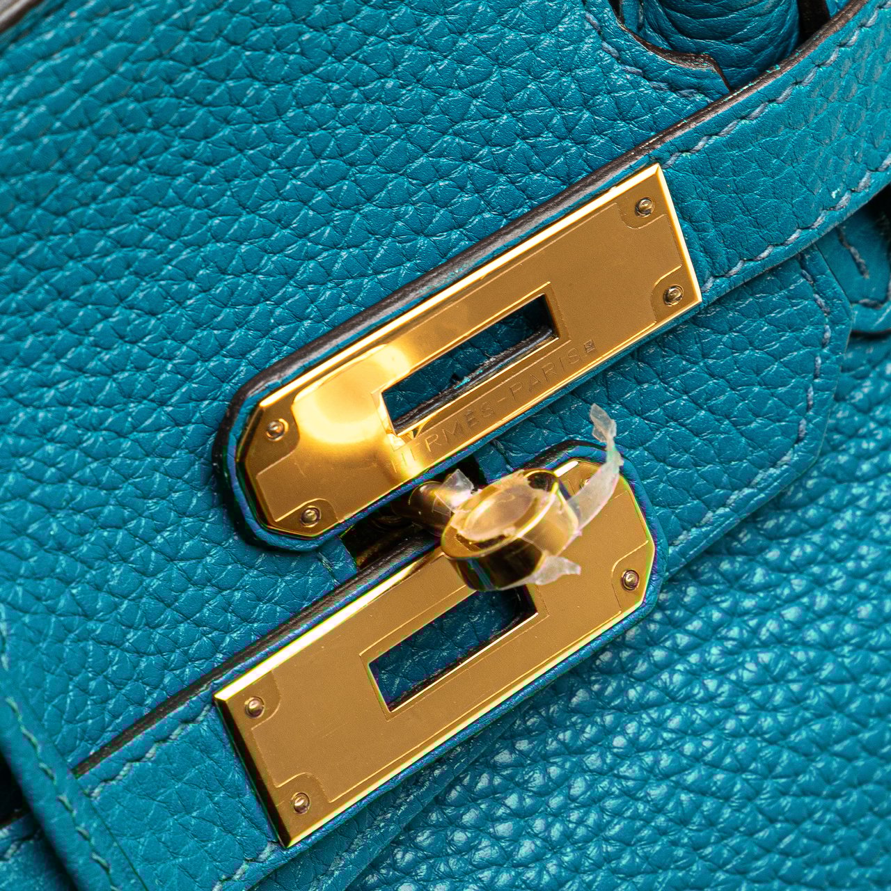 Hermès Clemence Birkin Retourne 30 Blauw