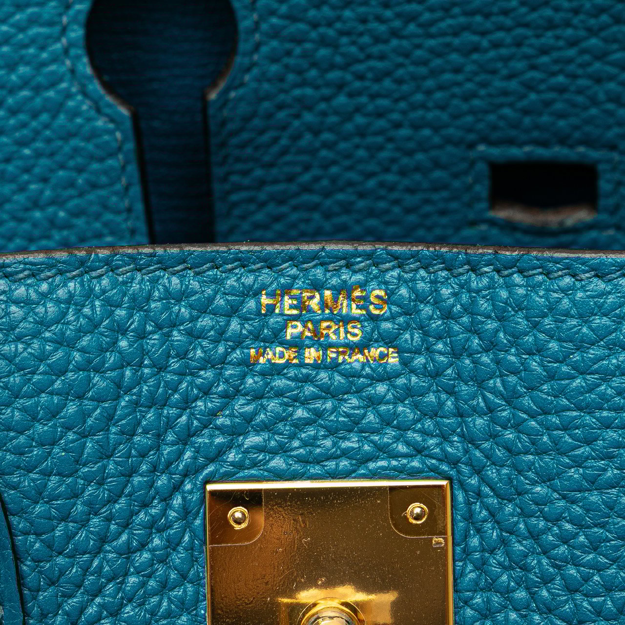 Hermès Clemence Birkin Retourne 30 Blauw
