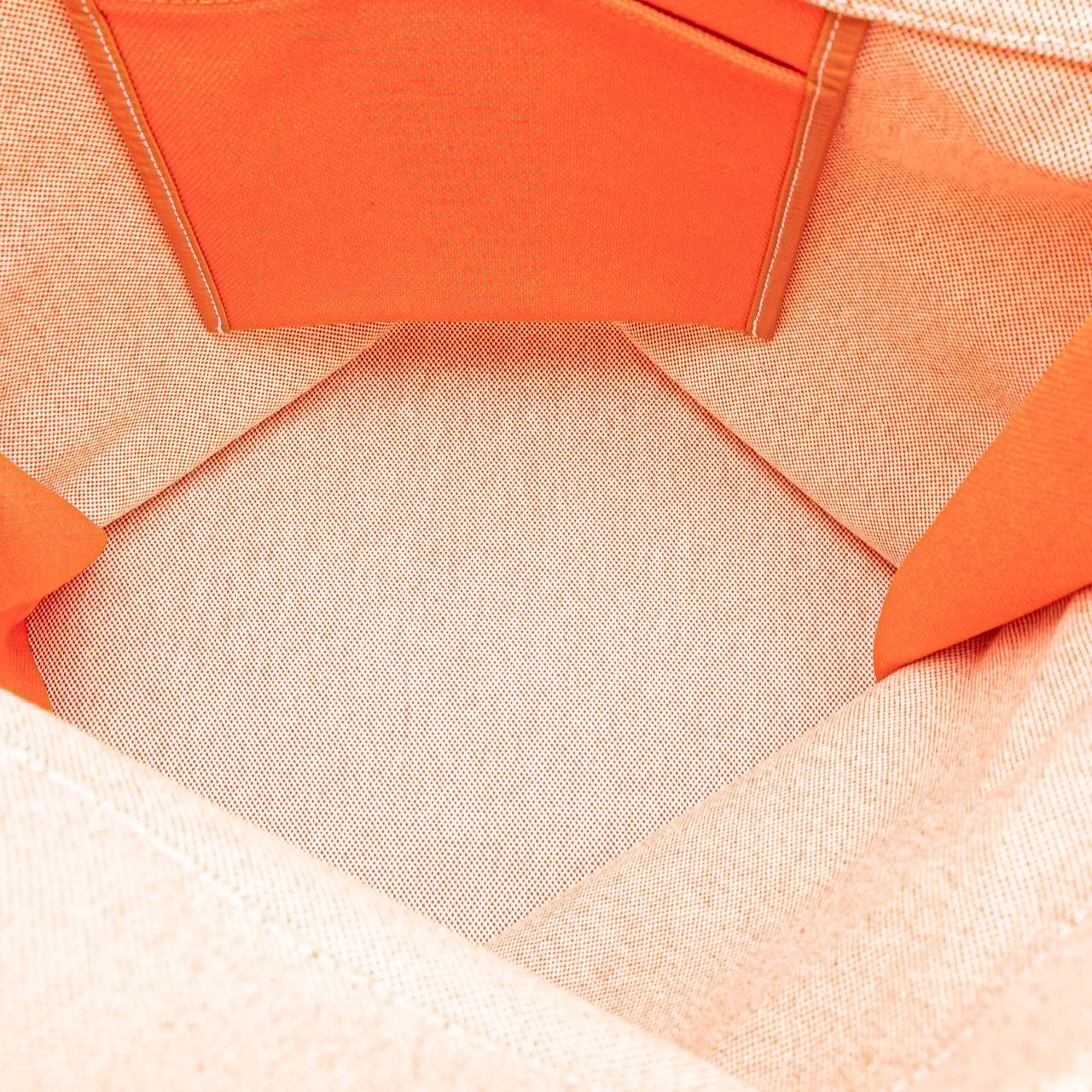 Hermès Canvas Etriviere Shopping Tote Oranje