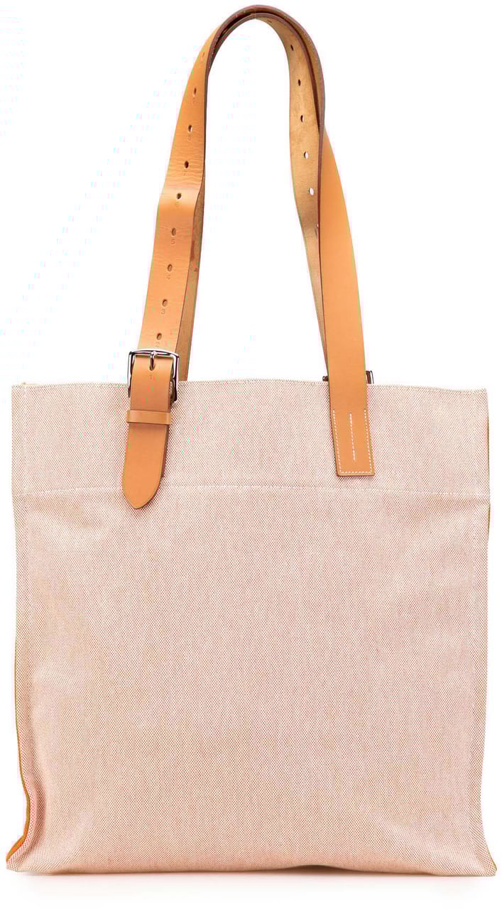 Hermès Canvas Etriviere Shopping Tote Oranje