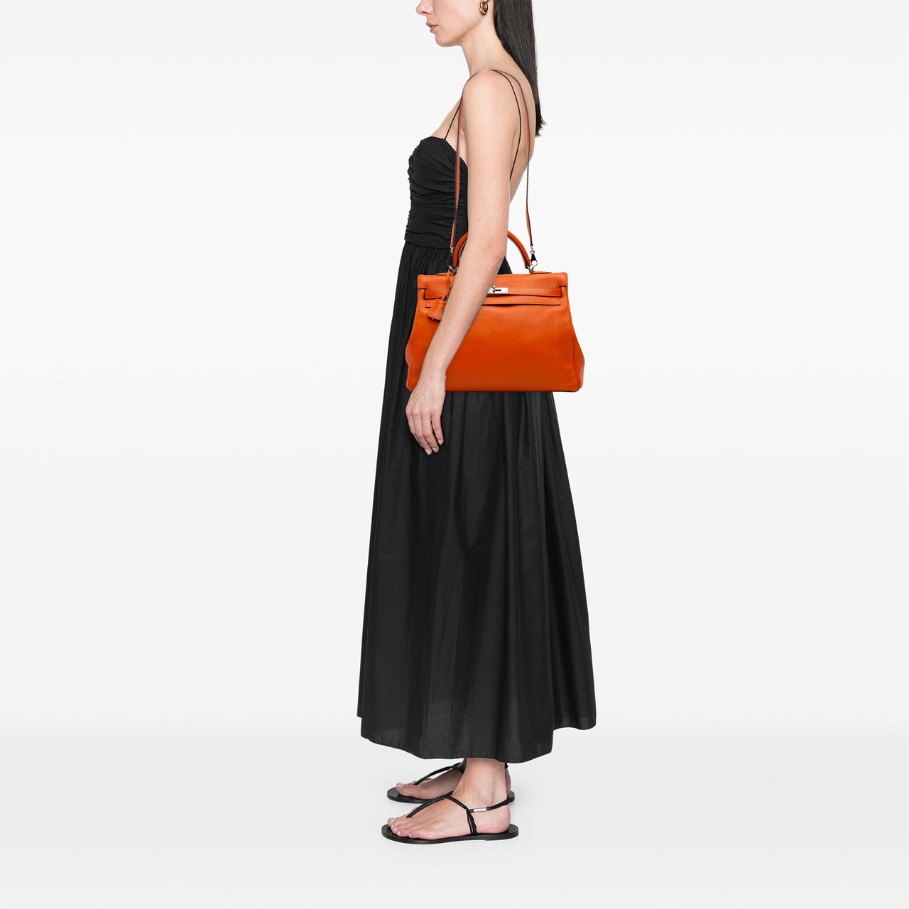 Hermès Swift Kelly II Retourne 35 Oranje