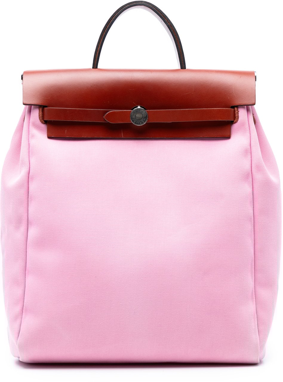 Hermès Toile Herbag GM Backpack Roze