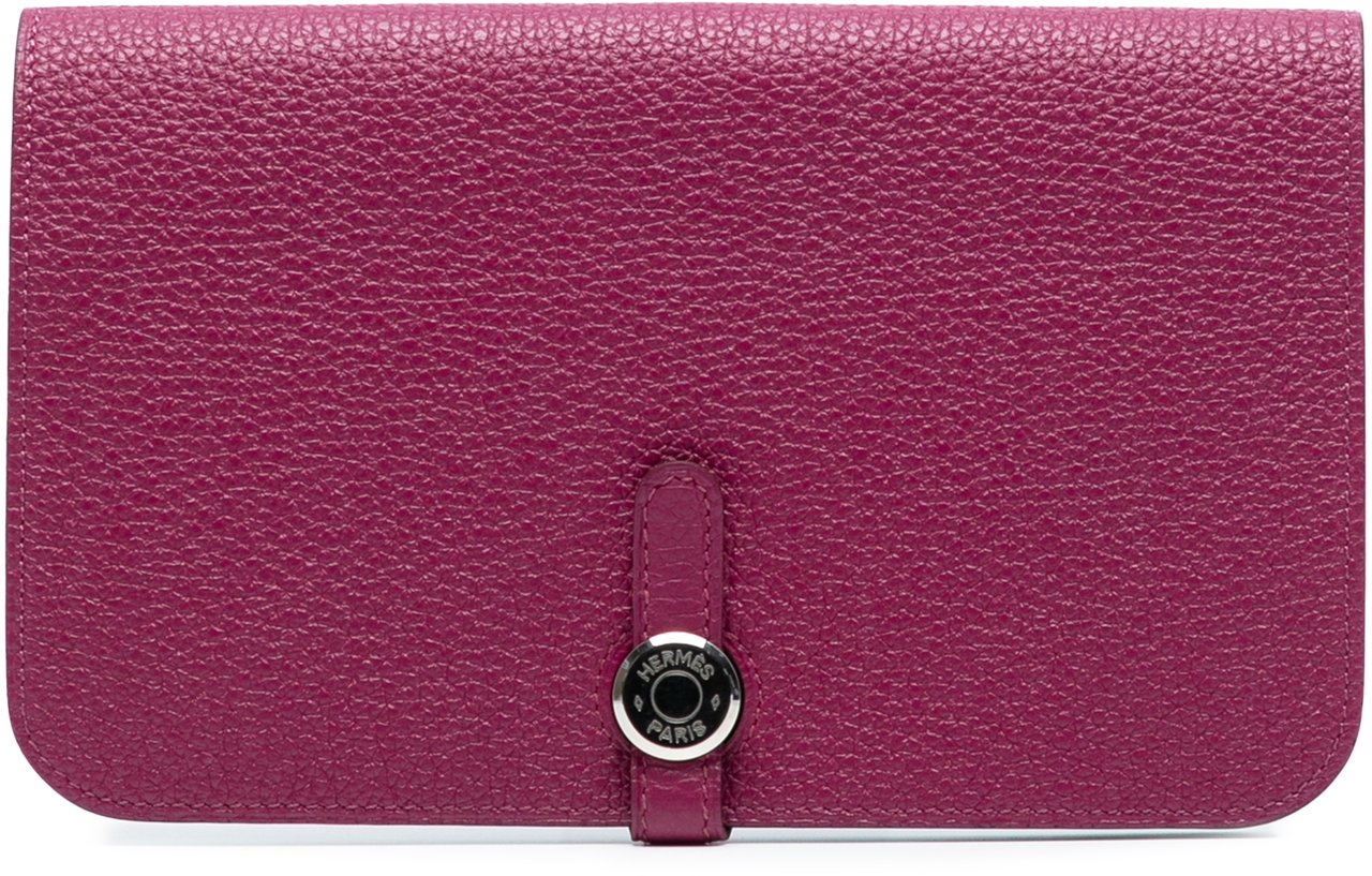 Hermès Togo Dogon Duo Wallet GM Paars