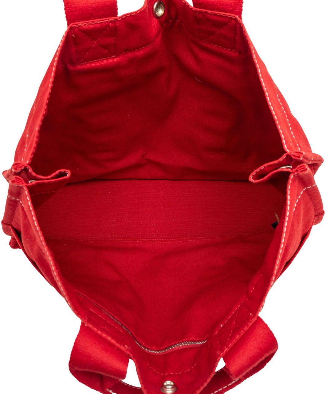 Hermès Canvas Sac Deauville MM Rood