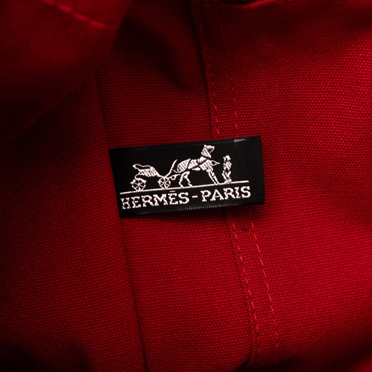 Hermès Canvas Sac Deauville MM Rood