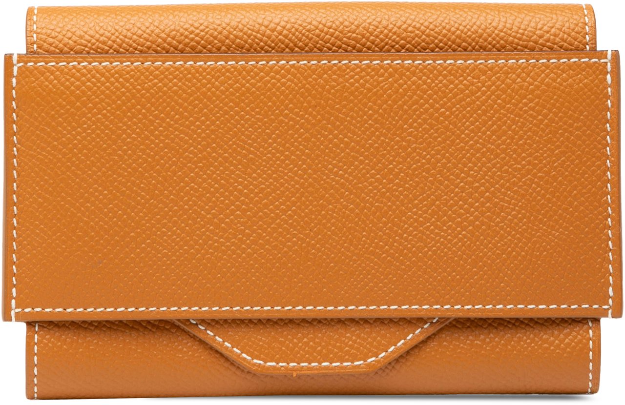 Hermès Epsom Passant Long Wallet Bruin