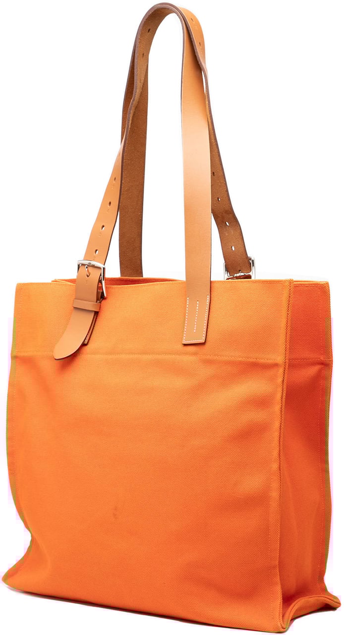 Hermès Toile Etriviere Shopping Tote Oranje