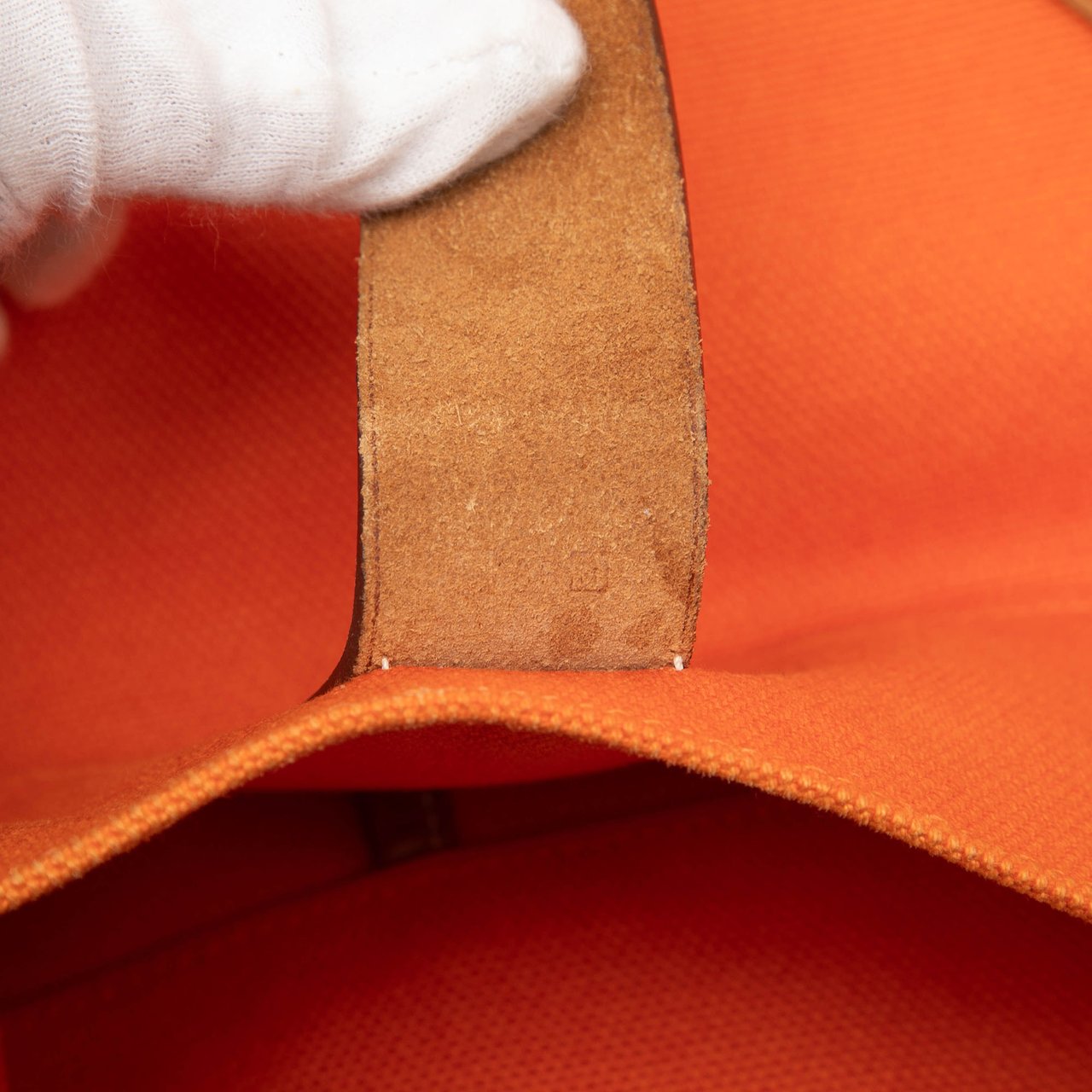 Hermès Toile Etriviere Shopping Tote Oranje