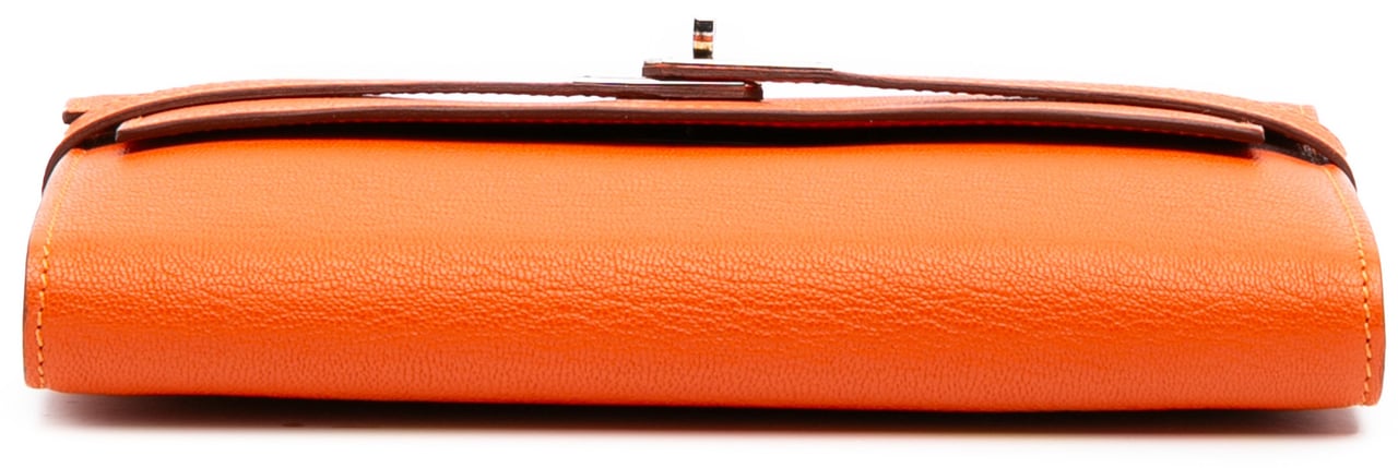 Hermès Chevre Mysore Kelly Longue Wallet Oranje