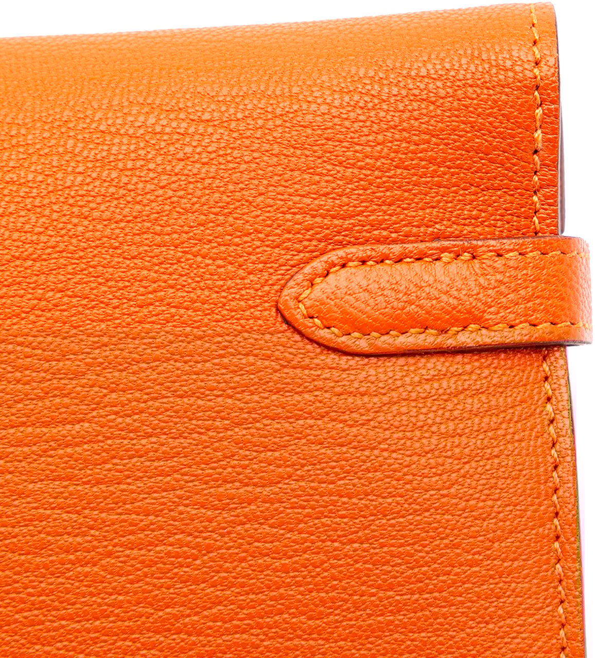 Hermès Chevre Mysore Kelly Longue Wallet Oranje