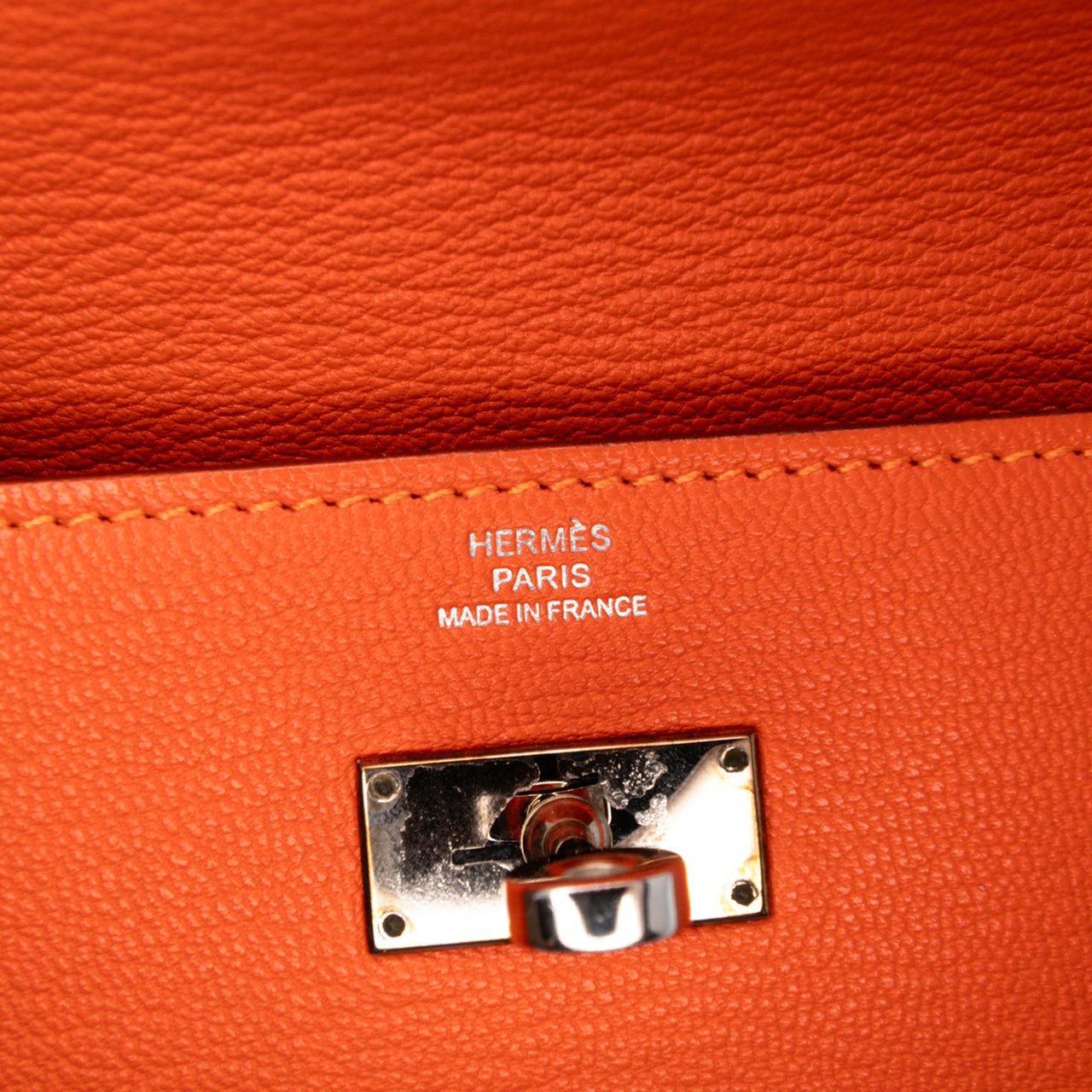 Hermès Chevre Mysore Kelly Longue Wallet Oranje