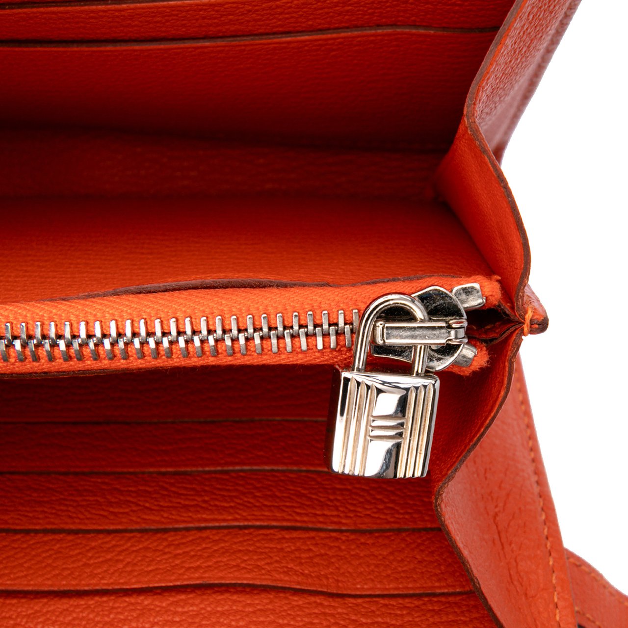 Hermès Chevre Mysore Kelly Longue Wallet Oranje