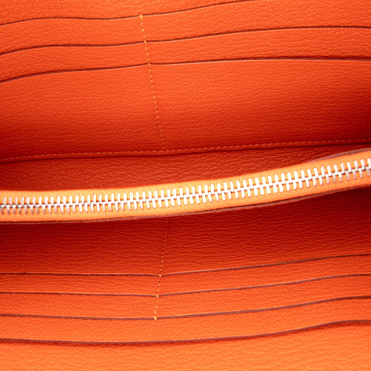 Hermès Chevre Mysore Kelly Longue Wallet Oranje