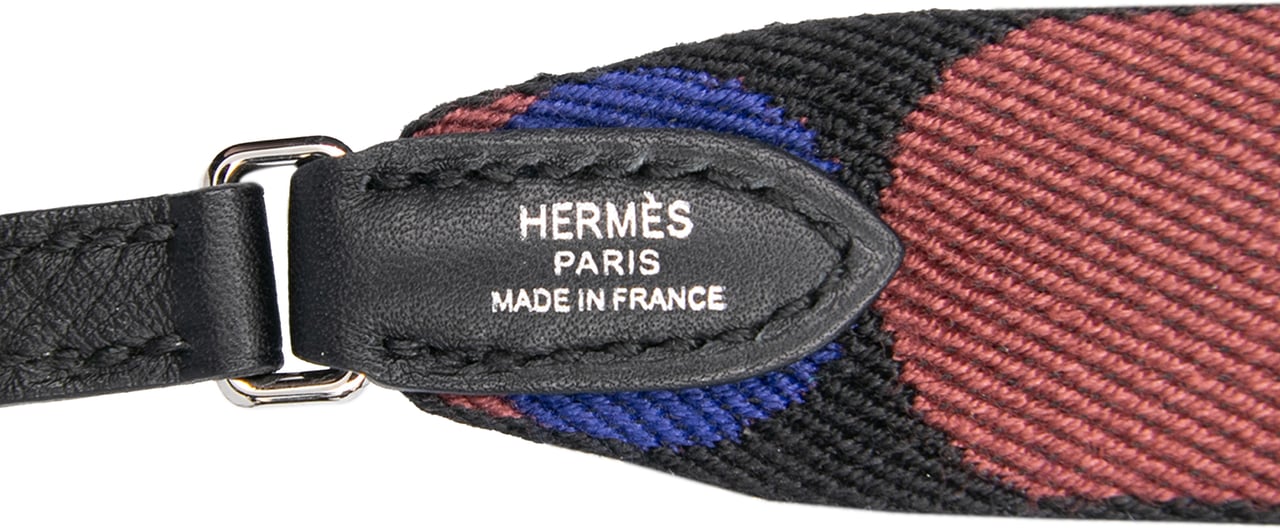 Hermès Sangle Flipperball 25 mm To Go Bag Strap Zwart
