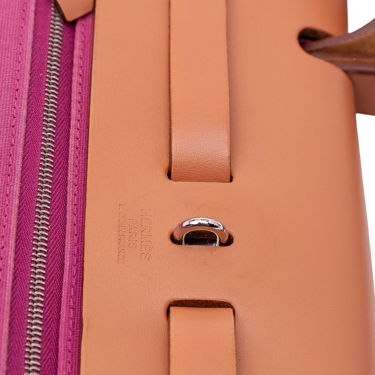 Hermès Toile Herbag Zip 31 Roze