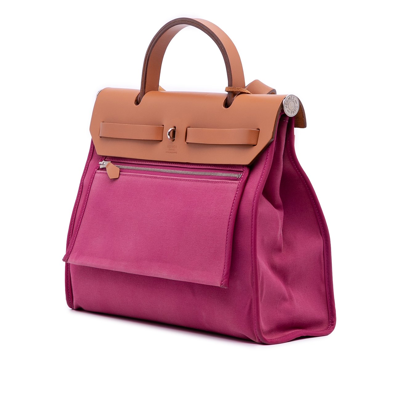 Hermès Toile Herbag Zip 31 Roze