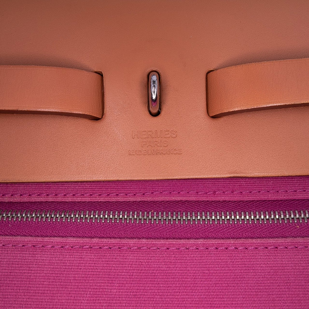 Hermès Toile Herbag Zip 31 Roze