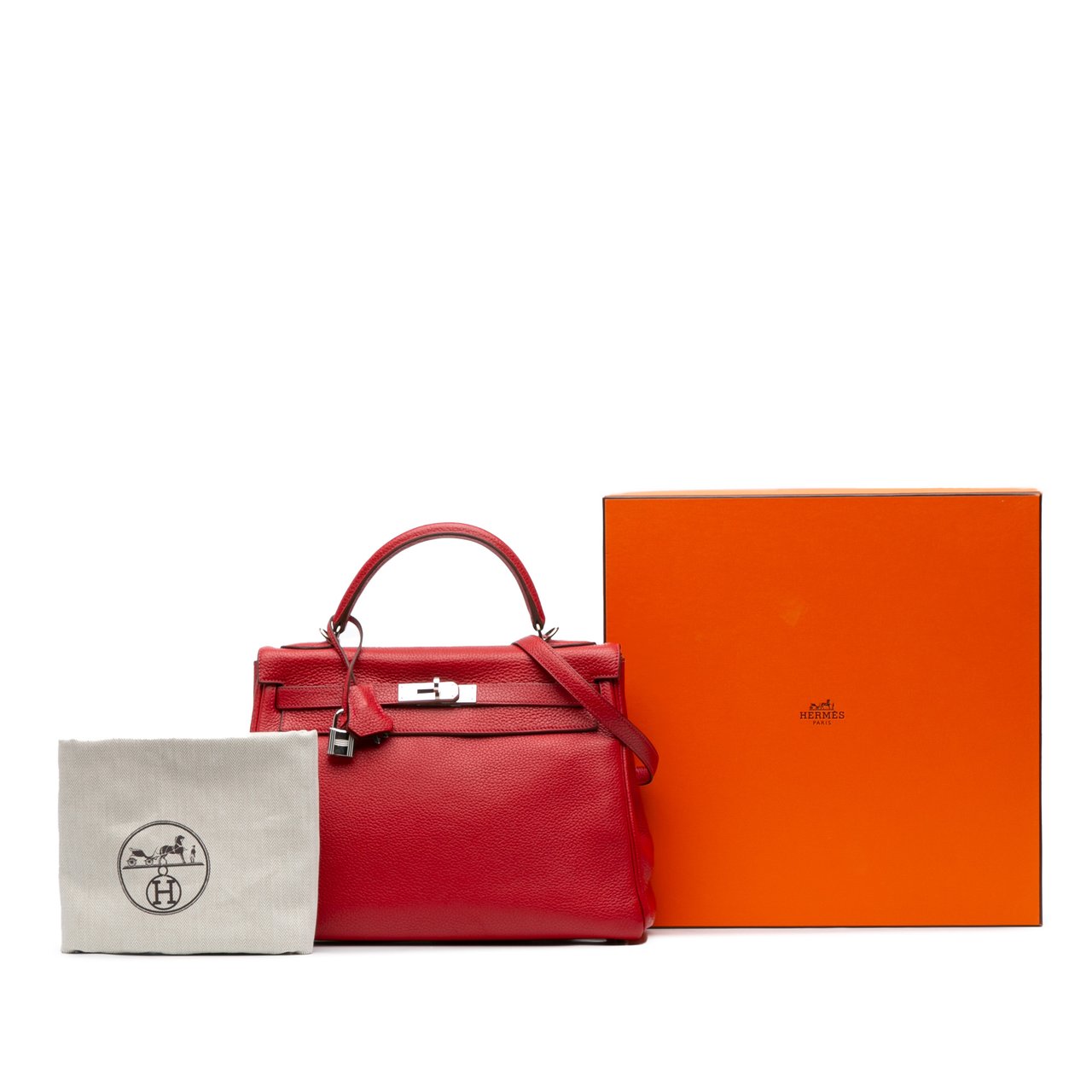Hermès Togo Kelly II Retourne 32 Rood