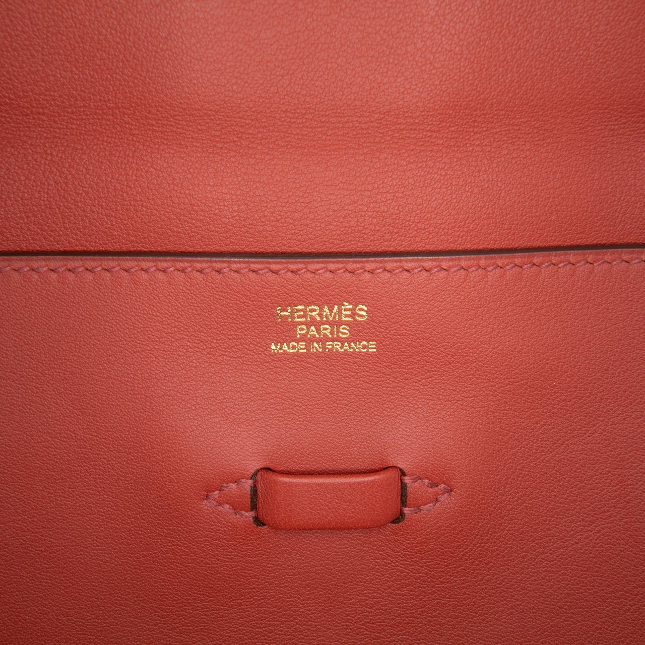 Hermès Evercolor Pliplat Clutch Rood