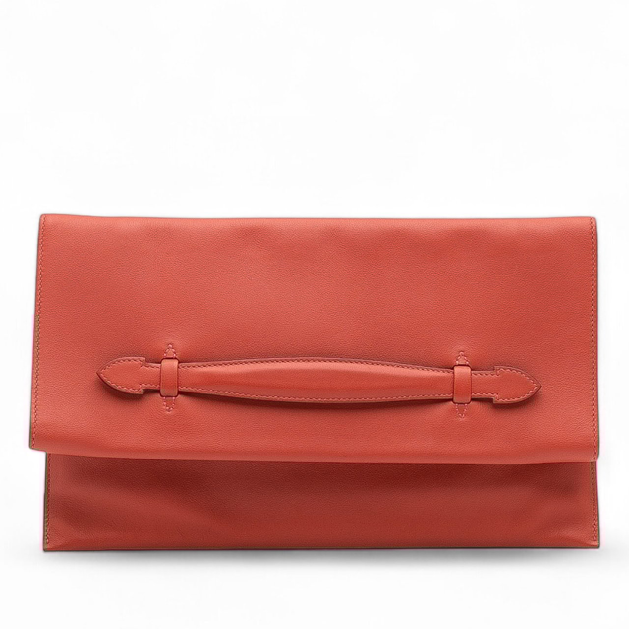 Hermès Evercolor Pliplat Clutch Rood