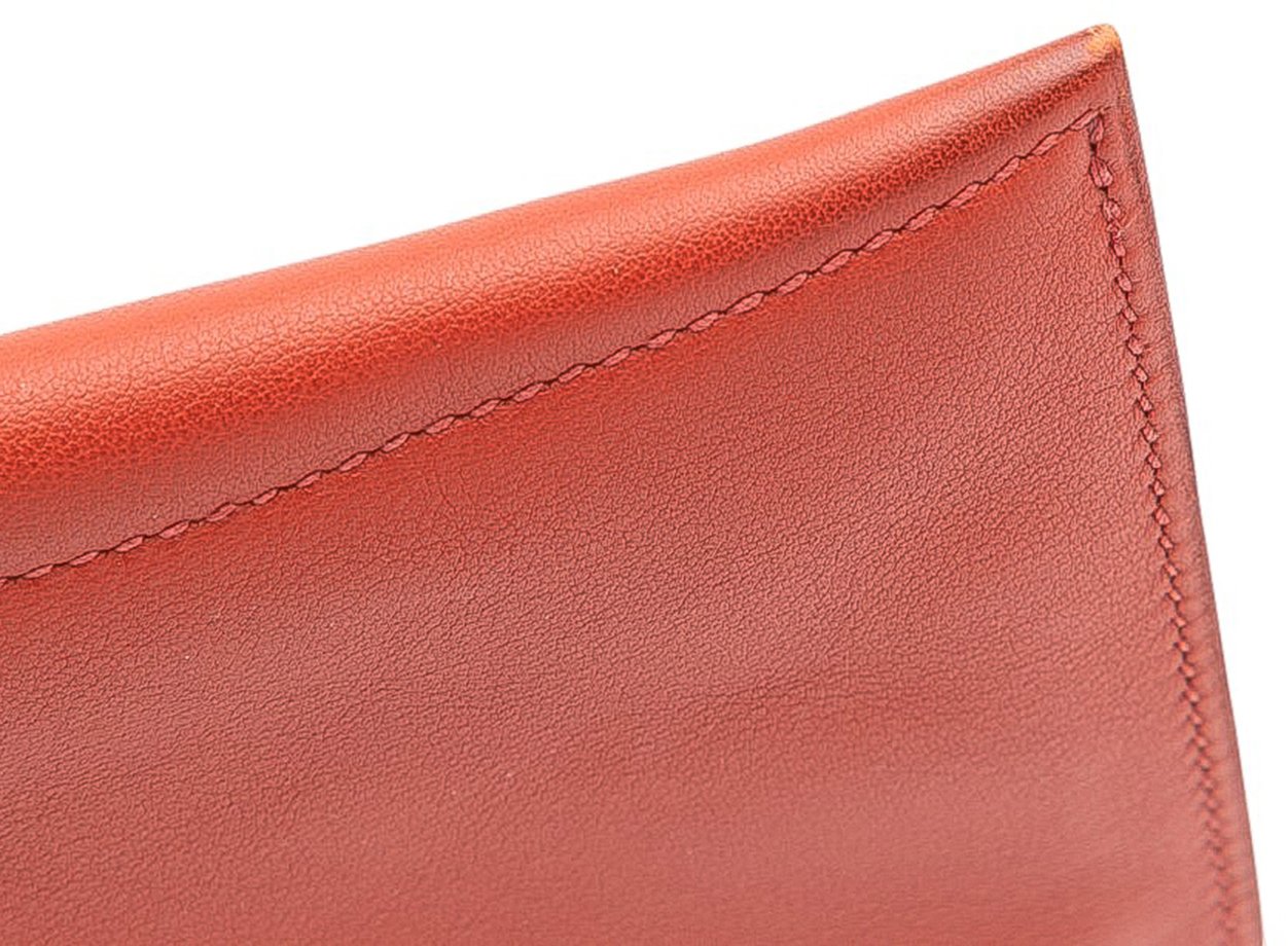 Hermès Evercolor Pliplat Clutch Rood