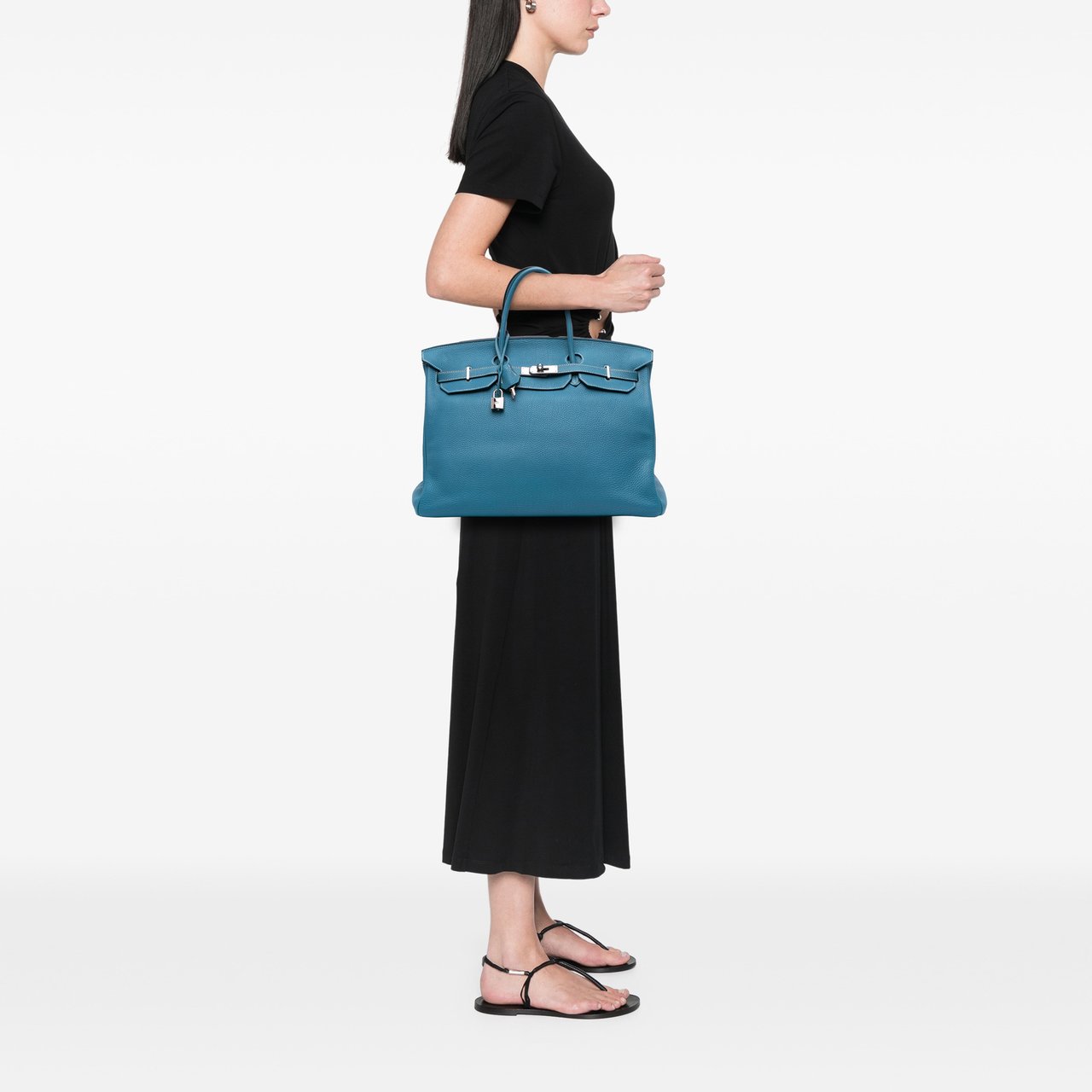 Hermès Togo Birkin Retourne 40 Blauw