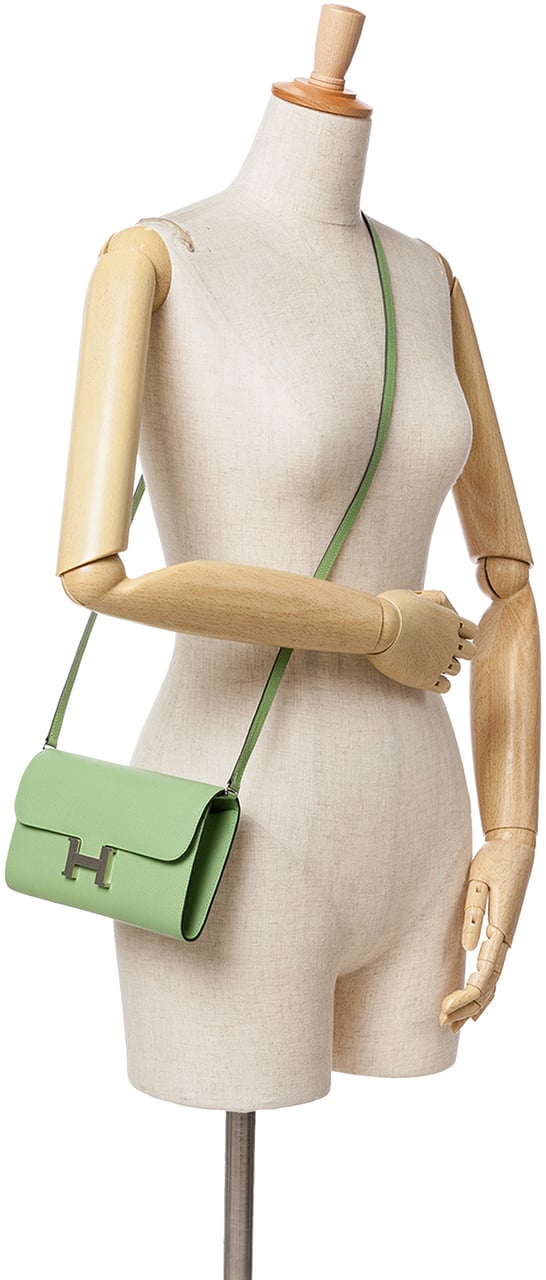 Hermès Epsom Constance Long To Go Wallet Groen