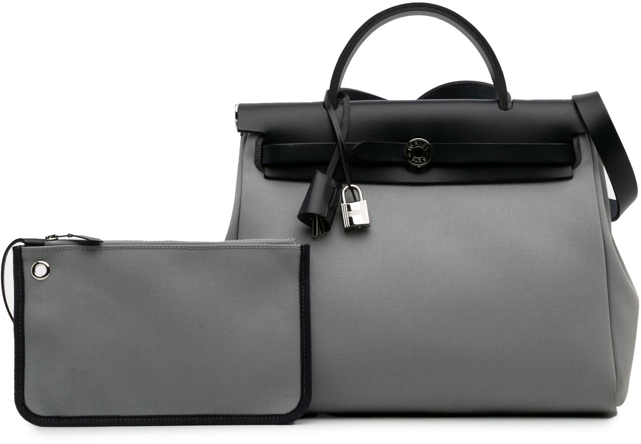 Hermès Toile Herbag Zip 31 Grijs