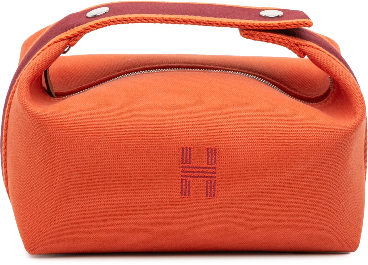 Hermès Small Toile Bride A Brac Case Oranje