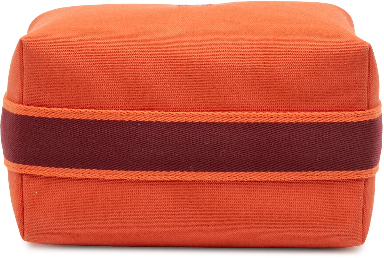 Hermès Small Toile Bride A Brac Case Oranje
